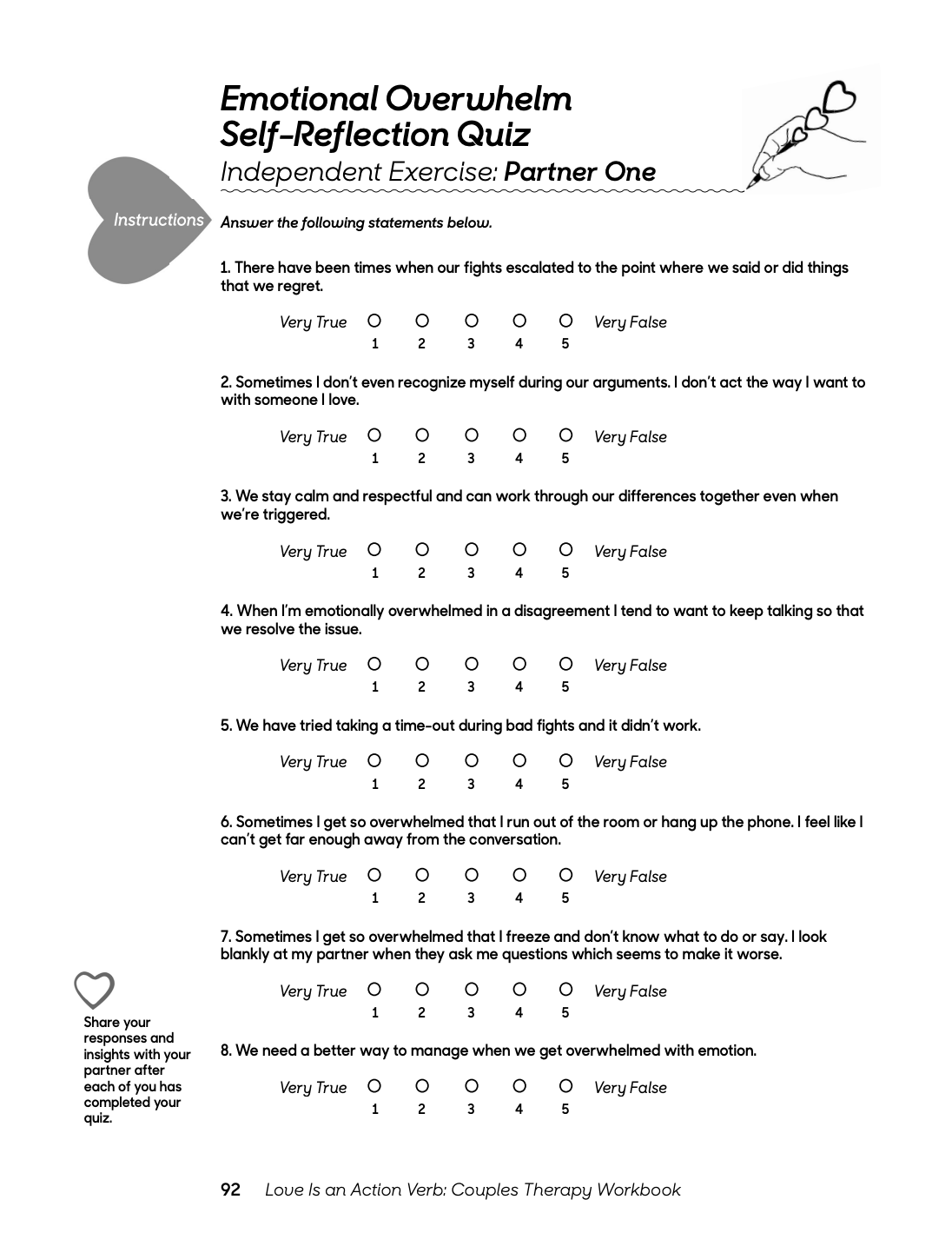 Love Is an Action Verb: Couples Therapy Workbook
